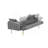 69 Inch Adjustable Teddy Sofa Bed In Gray, For Small Spaces And Multi-Functional Living-497392656