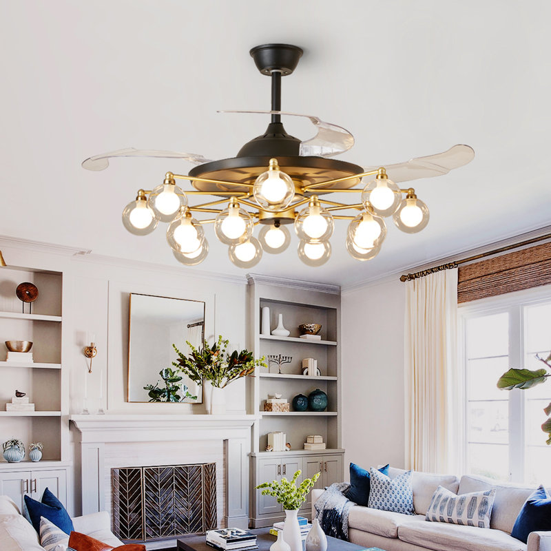 Ventilateur de plafond avec 16 lumières Cevilla, 42.51"