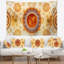 Tapisserie psychédélique relaxing abstract jaune relaxing-28495375