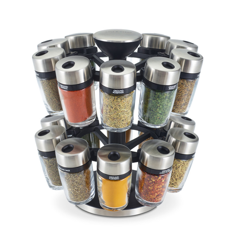 Freestanding Spice Jar & Rack Set