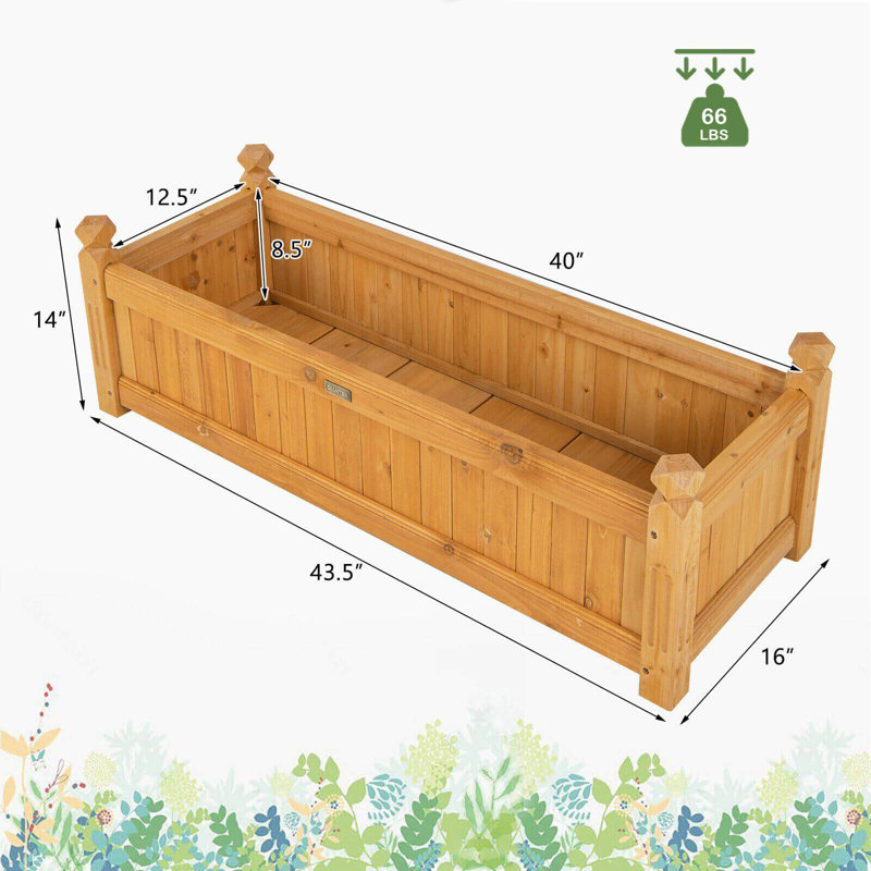 Abdella Wood Raised Garden Bed