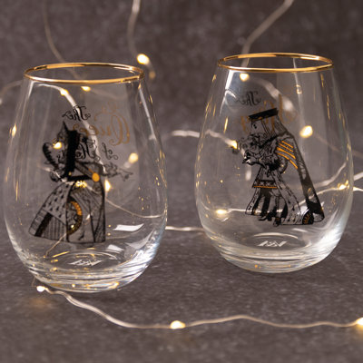 Alice In Wonderland 350ml Drinking Glass Set