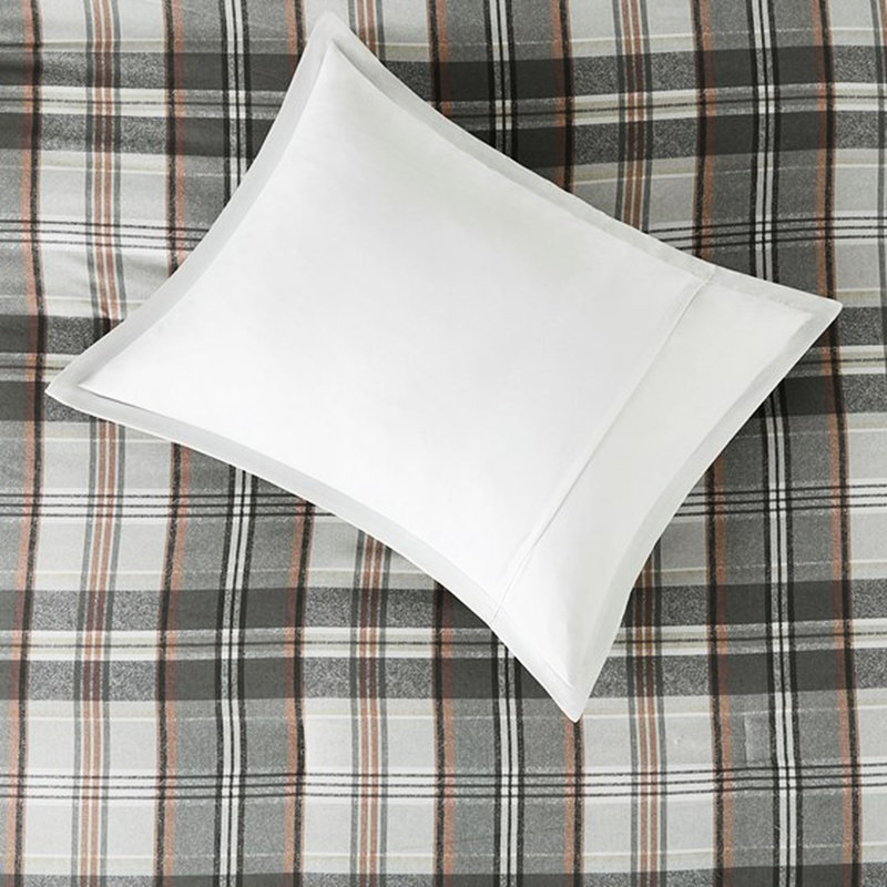 Édredon double / grand écossais, rembourrage, 2 taies décoratives, coussins décoratifs, literie en microfibre de style chaleureux