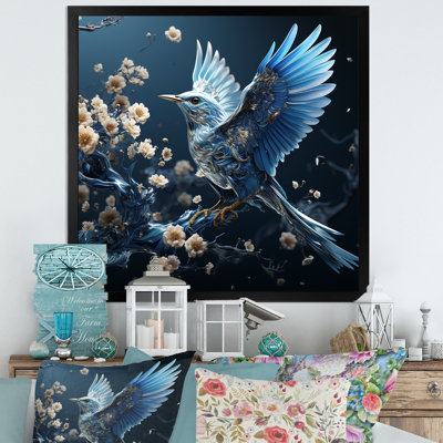 «Watery Blues In capture the Delicate Bird», impressions sur toile