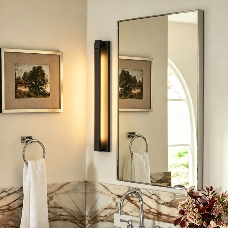 Polkville LED Armed Sconce, Matte Black