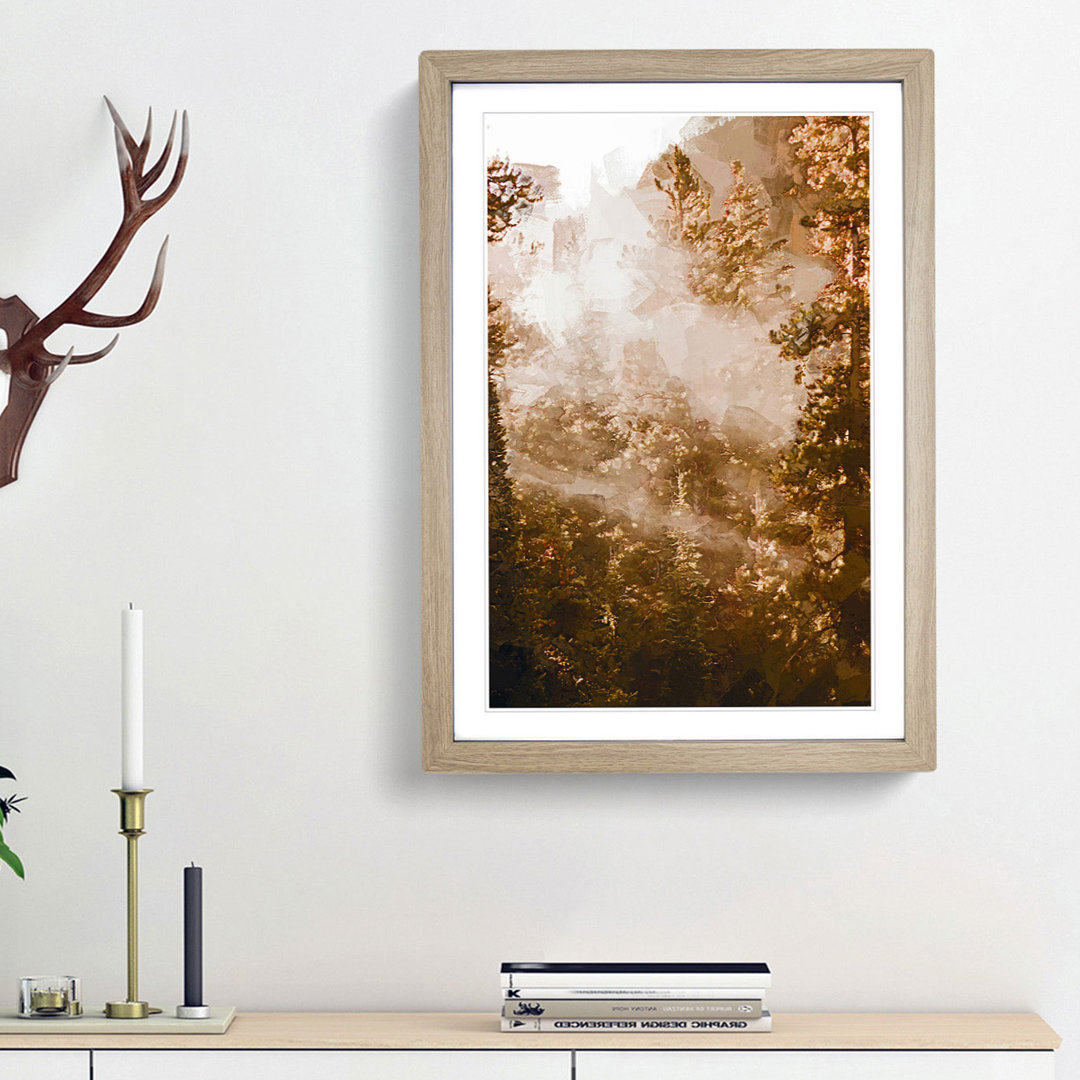 Light Through the Forest in Abstract - Picture Frame Graphic Art Print