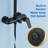 Exposed Shower System With Tub Spout 10 Inch Rainfall Shower Head With Handheld Spray
