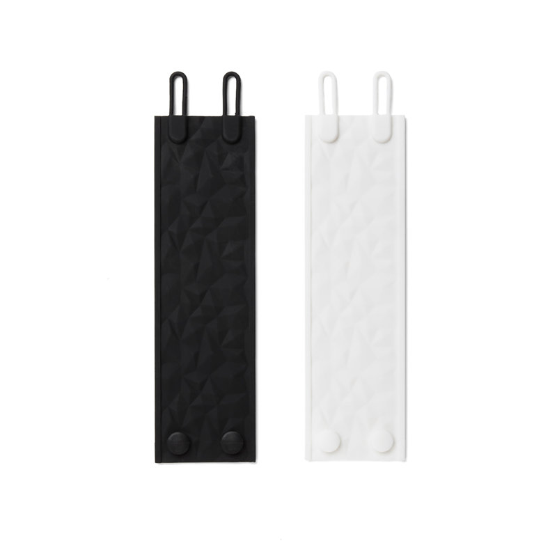 Manchon protecteur de pots en silicone mason, Noir / Blanc