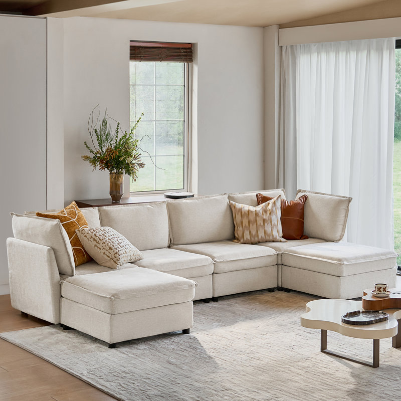 Talani 6 Seater Sofa, Beige
