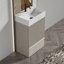 Meuble-lavabo autoportant pour salle de bain moderne de 20 po avec lavabo en céramique, lavabo une pièce en céramique blanche sans drain ni robinet