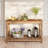 Rectangular Outdoor All-Weather Console Table, Natural-110559034