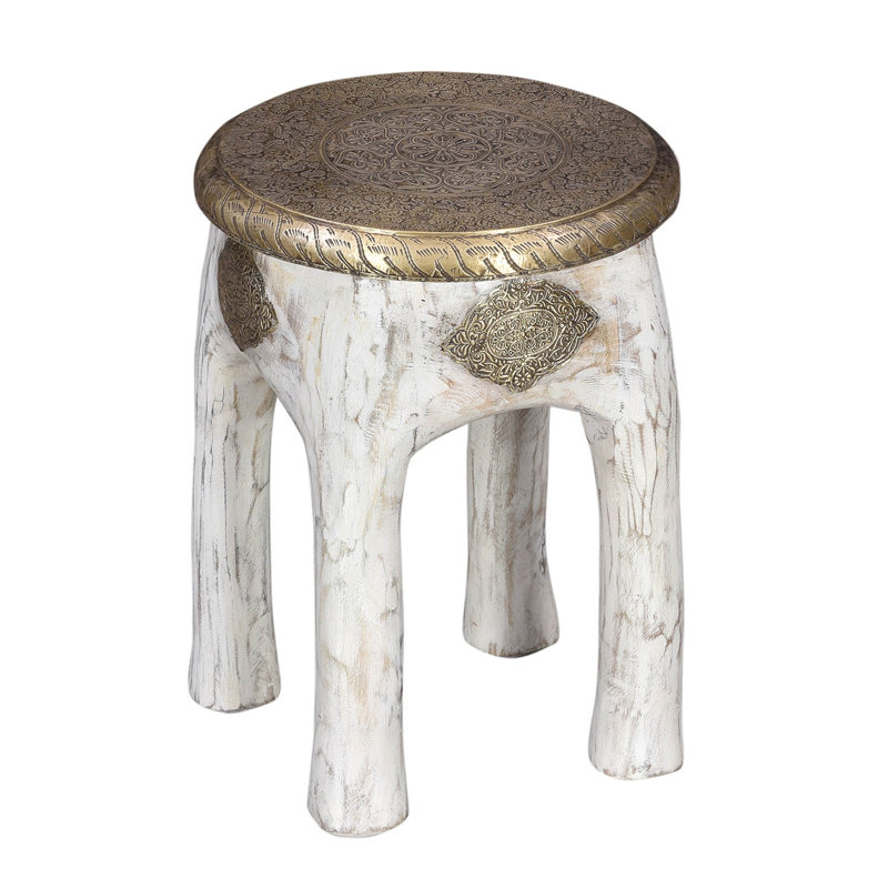 34cm Wide Round Footstool Ottoman