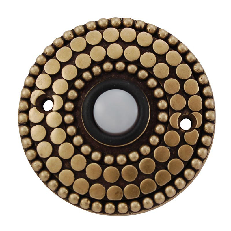 Tiziano Push Button, Antique Brass