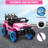 GarveeHome 12V Ride On Truck Car, 2WD Electric Car with Remote Control, Toddler Battery Powered Ride On Toy with Spring Suspension, LED Lights, Music, Battery Display for Kids 3-8, Pink-122552497