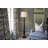 Traditional Floor Lamp With Satin Black Finish, Resin Construction, 150 Watt