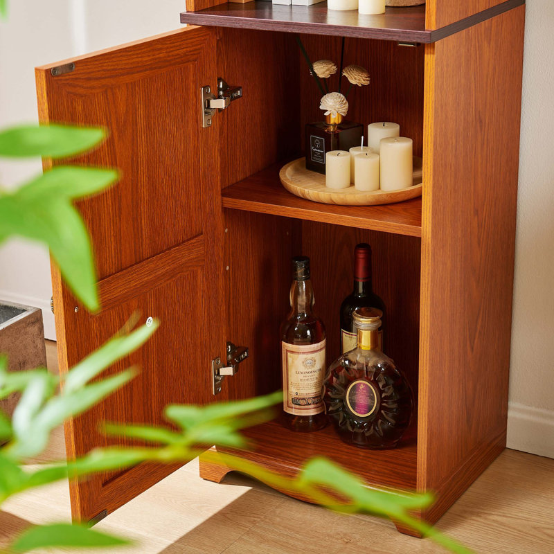 Armoire de rangement modulaire en bois avec 5 tablettes, Dark Oak
