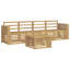  Outdoor Sofa Set 5 pcs Solid Acacia Wood Sectional Garden Furniture