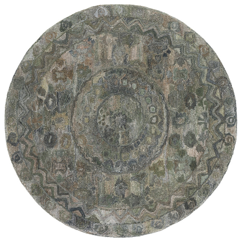 Anatolia 411 Hand Tufted Performance Oriental Rug, Round 6'