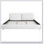 Lit plateforme tapissier avec deux coussins amovibles en tissu Boucle