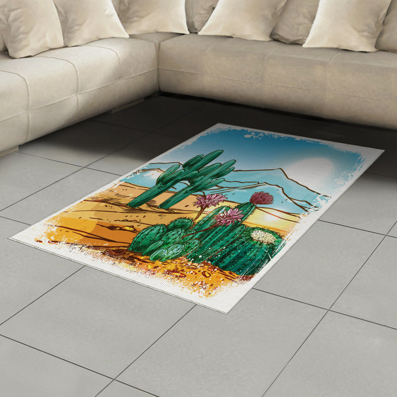 Tapis décoratif Cactus, Rectangle— 4 pi x 5 pi 8 po