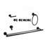 6 Piece Wall Mounted Bathroom Hardware Set with Towel Bar, Towel Ring, Toilet Paper Holder and Towel Hooks