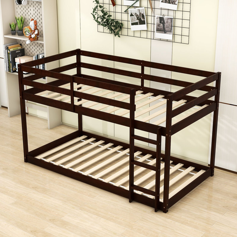 Nissequogue Kids Twin Over Twin Bunk Bed, Black