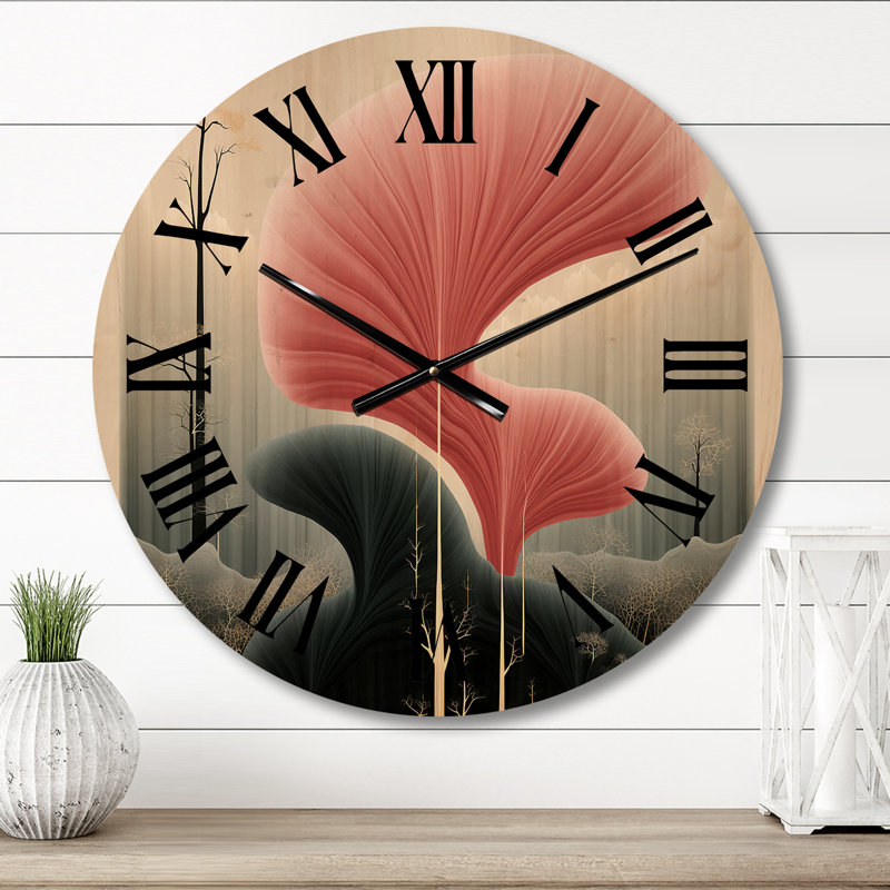 Horloge murale géométrique moderne en bois The Mystery of Silence, Moyenne