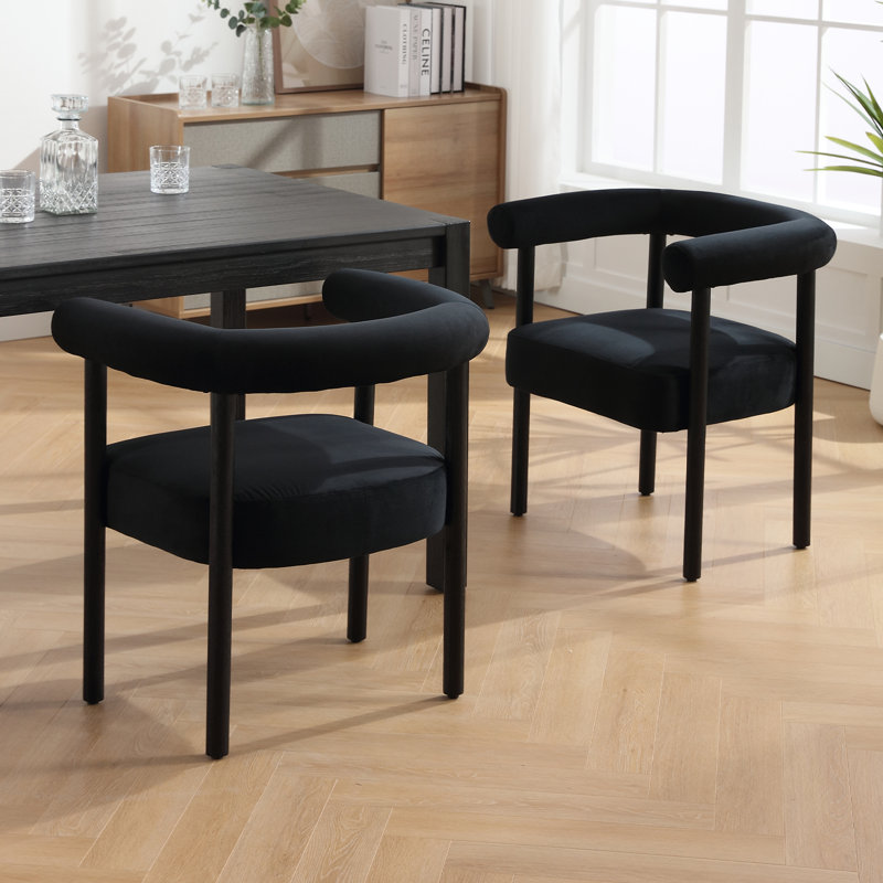 Chaise d'appoint Deizel, Noir / noir