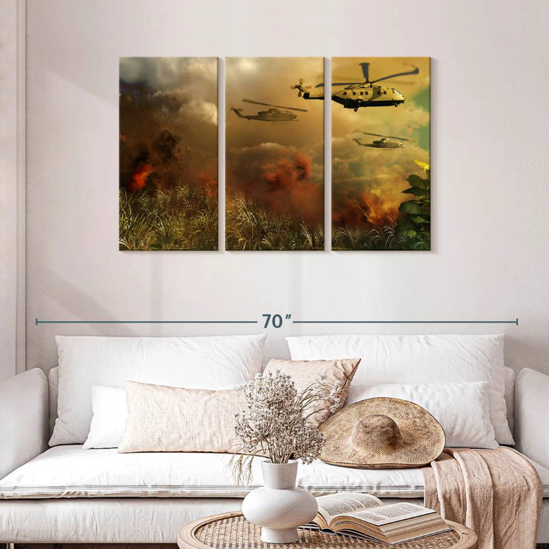 Lelar Helicopter Rescue Fleet, 28" H x 45" W