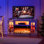 Mirrored Fireplace Tv Stand