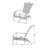 Coussin d'extérieur gris de style Adirondack pour chaise Paton Sense