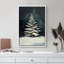 Moody, vert foncé, sapin de Noël, paysage d'hiver, décor de vacances, impression sur toile encadrée-107118543-107118546