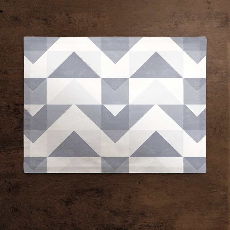 Napperon Geo Block, Bleu