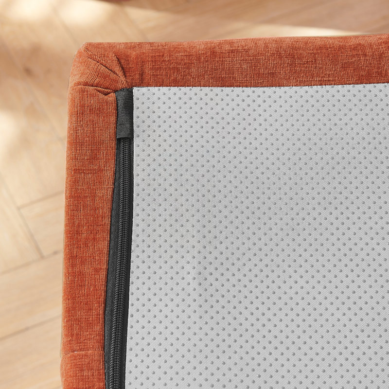 Canapé modulaire 132 po en forme de U en chenille avec porte-gobelets, poches latérales et sans assemblage, Orange Chenille