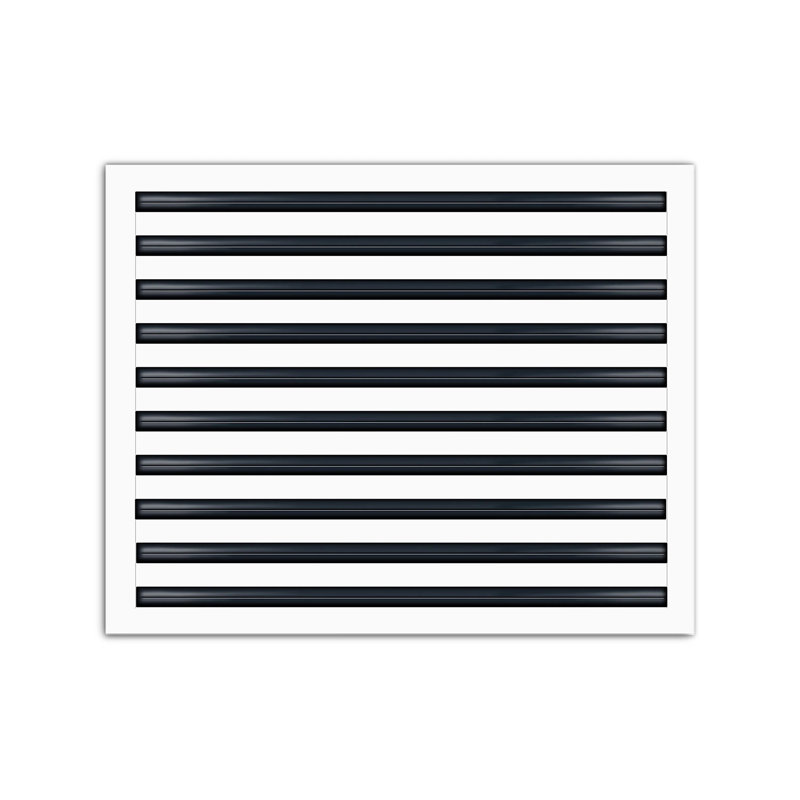 Buildmart - Couvercle de ventilation AC moderne 25 x 20 - Diffuseur à fente linéaire standard - Grille de registre / Taille: H 2 po x l 20 po x L 25 po