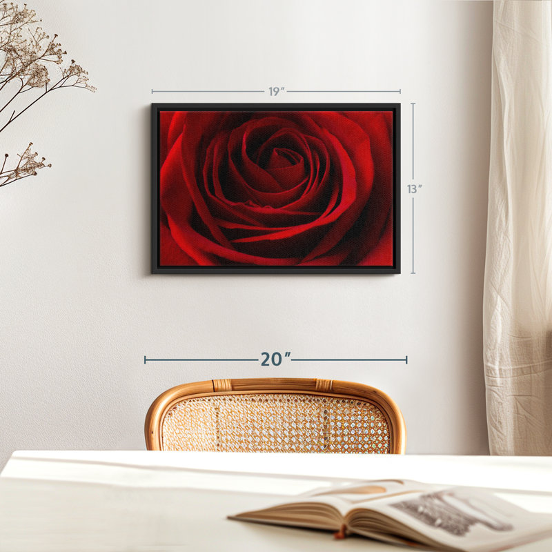 «Love», art mural rose rouge «Valentine», H 13 po x l 19 po