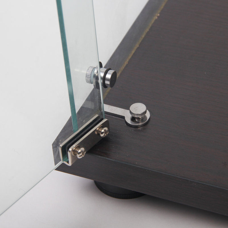 Vitrine à double porte vitrée avec 5 tablettes, vitrine, Noir, noir, noir, noir