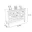 Armoire d'appoint champagne avec 6 tiroirs et 1 porte