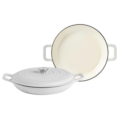 Argon Tableware - Shallow Cast Iron Casserole Dish