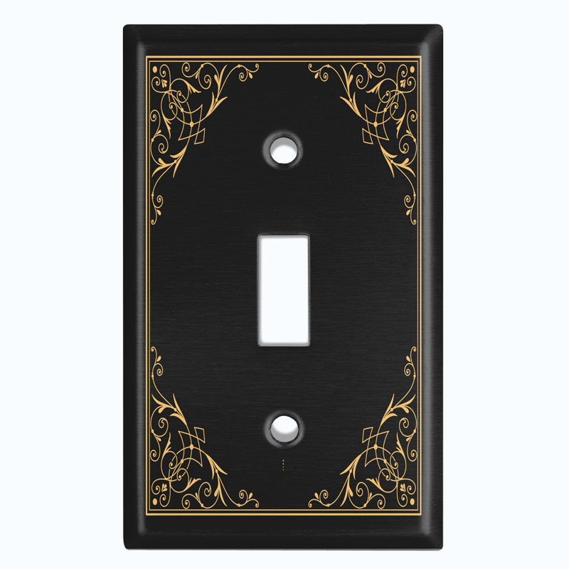 Patterned 1 - Gang Toggle Light Switch Standard Wall Plate