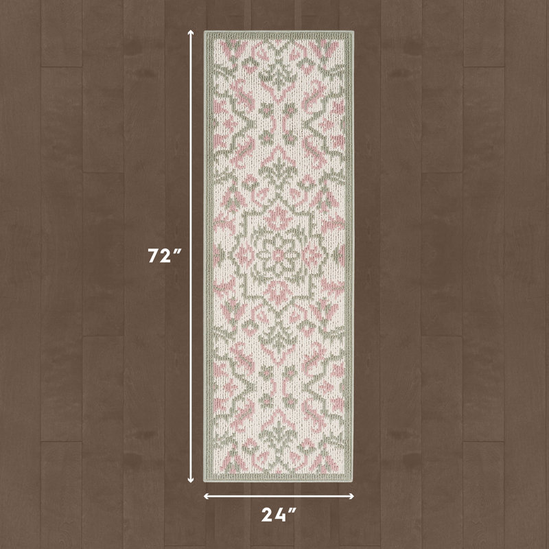 Laura Ashley Marwood All Loop Tufted  Rugs, Runner 2' x 6', Ivory Multi
