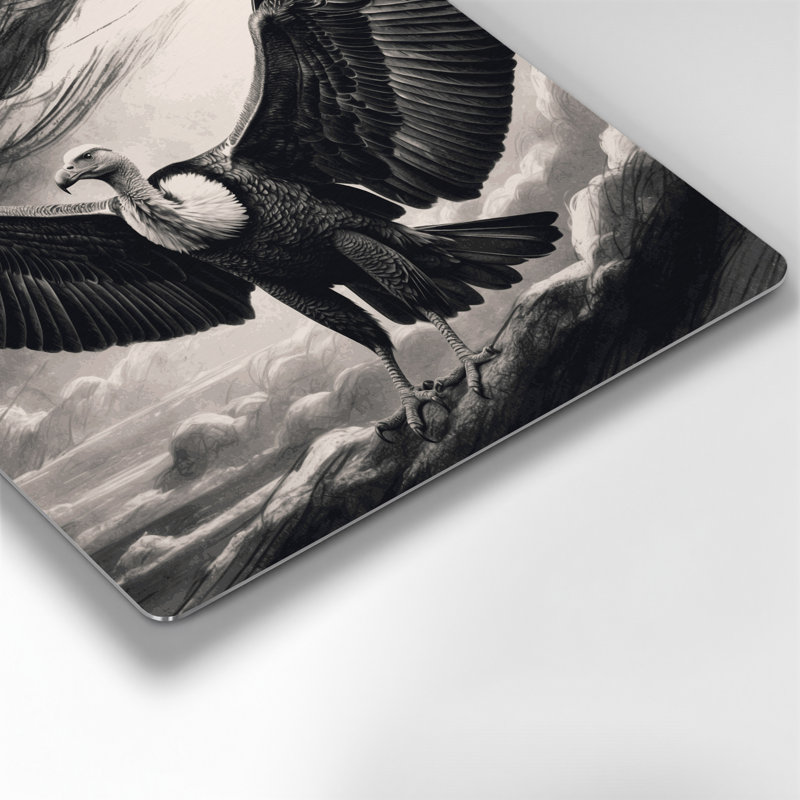 Art mural en métal gris, 12" H x 12" W