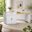Îlot de cuisine avec table de salle à manger extensible et rangement double-face-1843027036