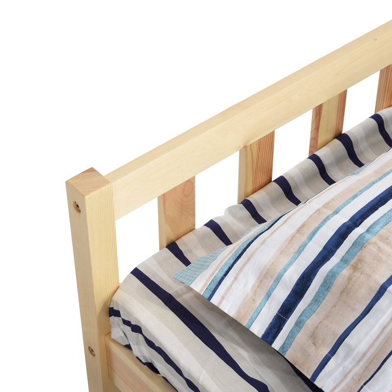 Interlandi Solid Wood Bed, Single (3'), Natural Pine