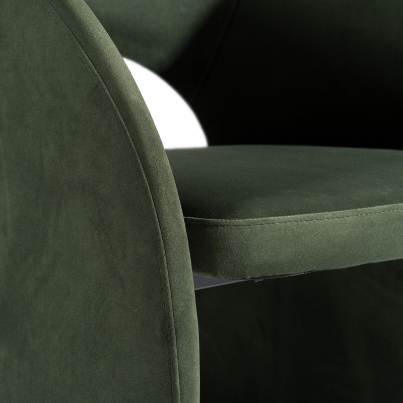 Chaise avec accoudoirs entièrement rembourrée Hama, Vert