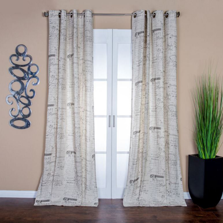 Semi Sheer Curtain Single Panel, 54" W x 108" L