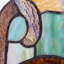 13" H Crazy Cat-Stained Glass Window Panel