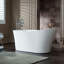 Robinet de baignoire sur pattes à 3 poignées avec accessoire-65725802