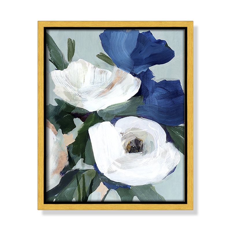 «Eternal Spring Floater Frame», ensemble de peintures sur toiles d'art, Toile dorée, H 11,5 po x l 9,5 po x P 2 po