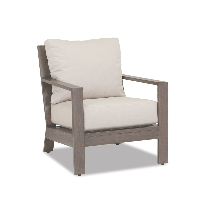 Chaise longue d'extérieur avec coussins Sunbrella Laguna, Toile lin Sunbrella®